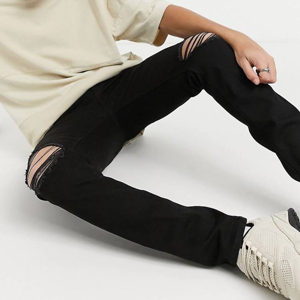 ASOS Skinny Ripped Knee Jeans